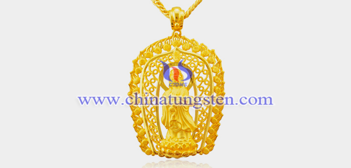 gold plated tungsten alloy avalokitesvara pendant picture