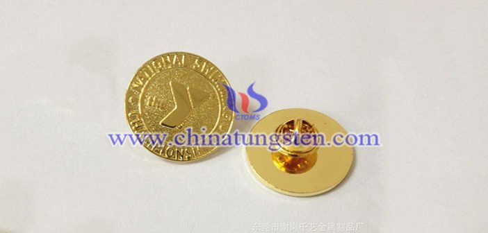 gold plated tungsten alloy badge picture