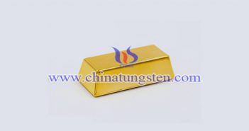 gold plated tungsten alloy brick picture