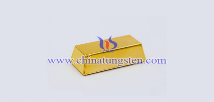 gold plated tungsten alloy brick picture