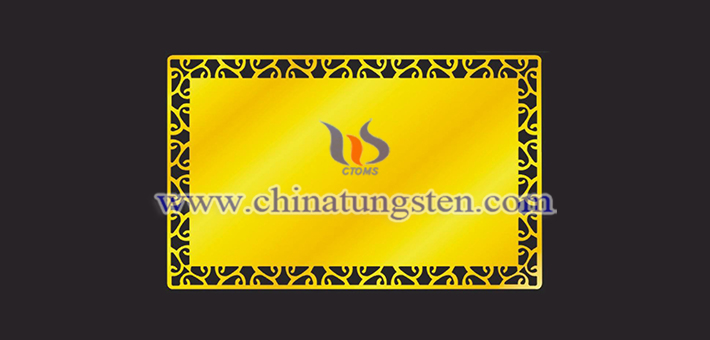 gold plated tungsten alloy business card picture