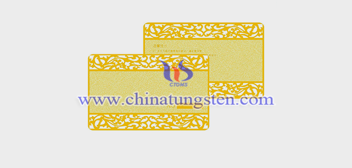 gold plated tungsten alloy card picture