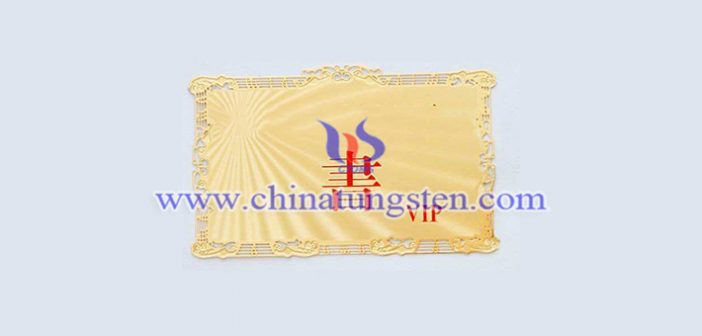 gold plated tungsten alloy card picture