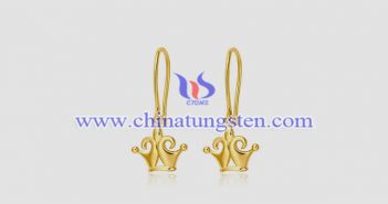 gold plated tungsten alloy earbob picture