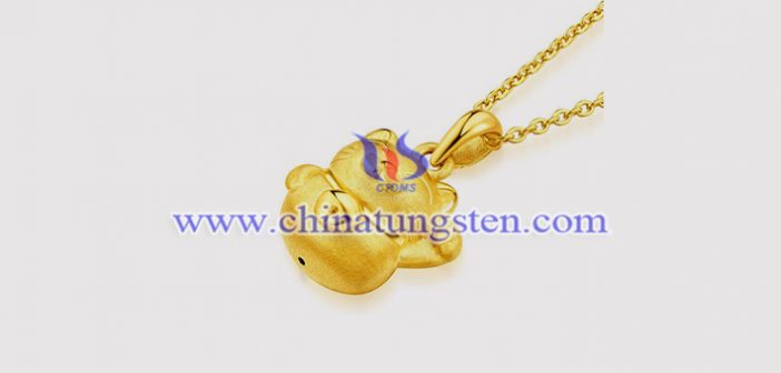 gold plated tungsten alloy fortune cat pendant picture