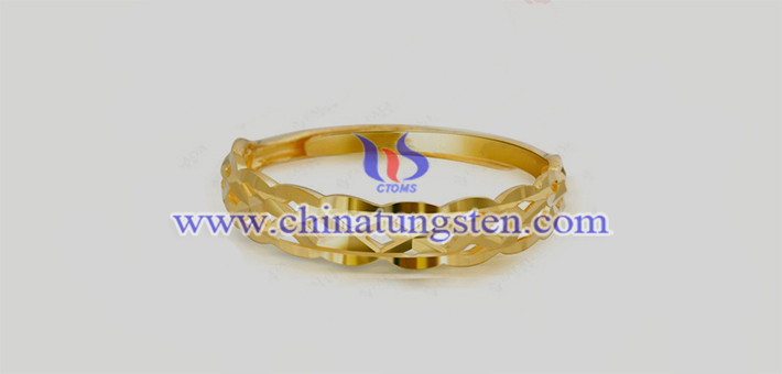 gold plated tungsten alloy hollow ring picture