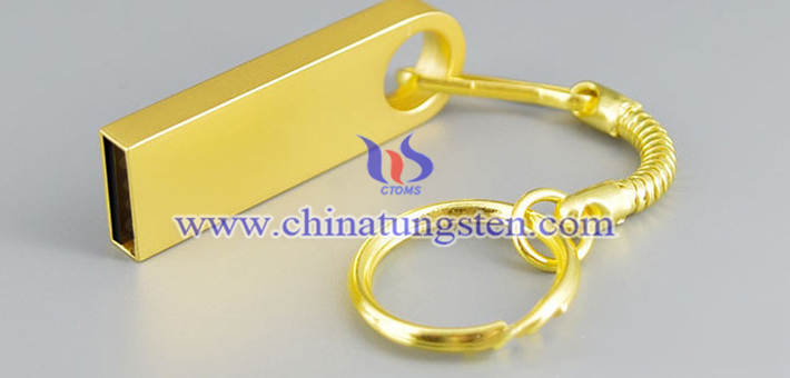 gold plated tungsten alloy key chain picture