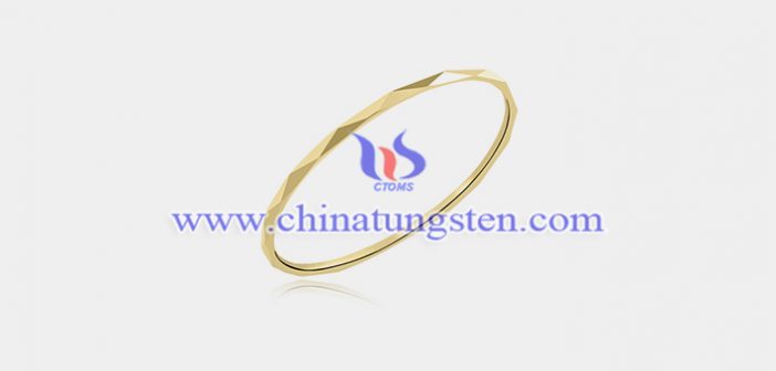 gold plated tungsten alloy line ring picture