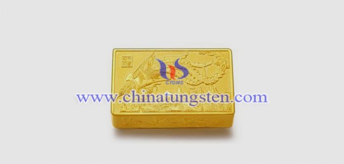 gold plated tungsten alloy paperweight picture