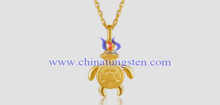 gold plated tungsten alloy tortoise pendant picture