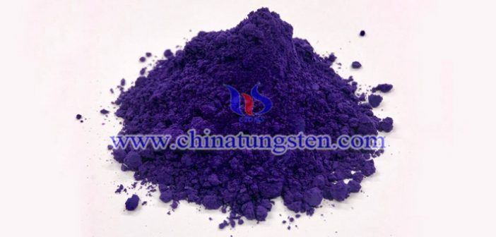 nano particle size violet tungsten oxide applied for nano-ceramic color master image