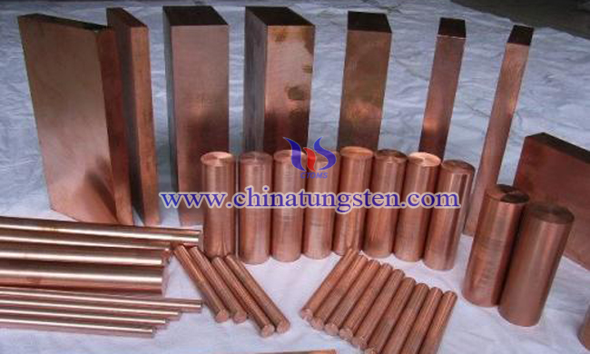 tungsten copper blank rod picture