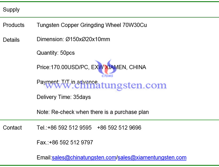 tungsten copper grinding wheel price image