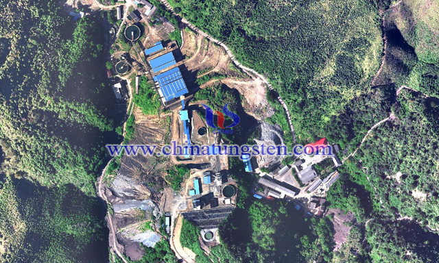 Aerial View of Dajishan Tungsten Mine, Jiangxi Province