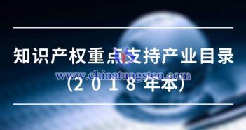 知識產權重點支持產業目錄圖片